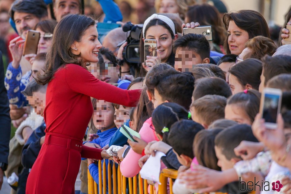 La Reina Letizia a su llegada al Seminario para Periodistas y Comunicadores