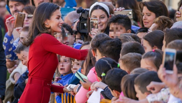 La Reina Letizia a su llegada al Seminario para Periodistas y Comunicadores