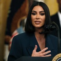 Kim Kardashian en una conferencia sobre la reforma de la justicia penal en la Casa Blanca