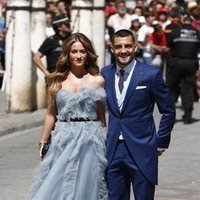 Mateo Kovacic y su mujer Izabel Kovacic a su llegada a la boda de Pilar Rubio y Sergio Ramos