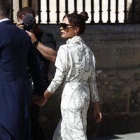 Victoria Beckham a su llegada a la boda de Pilar Rubio y Sergio Ramos