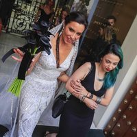 Pilar Rubio saliendo del hotel para ir a su boda con Sergio Ramos