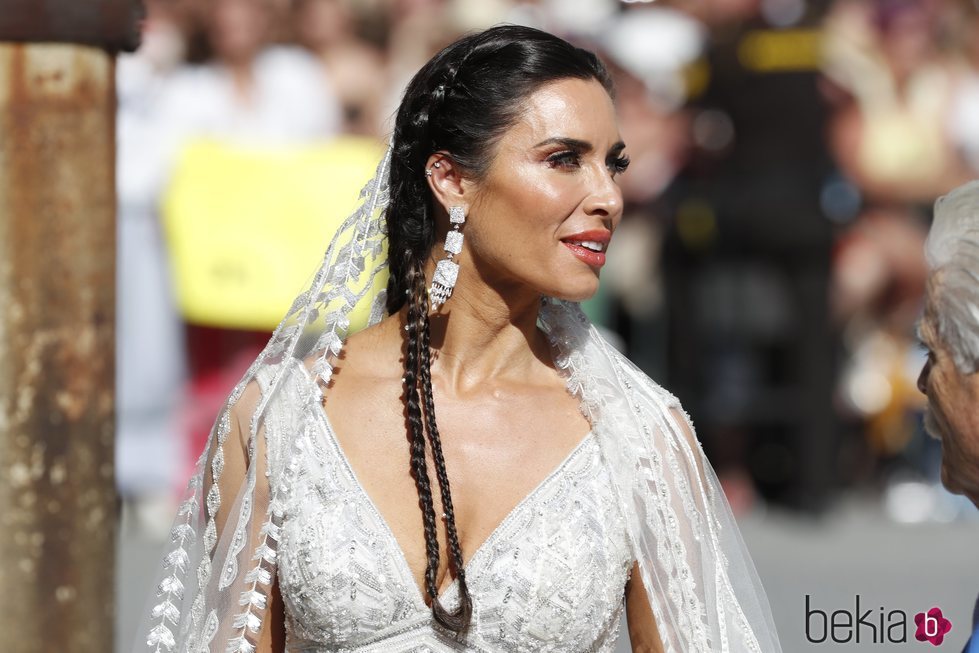 Pilar Rubio llegando a su boda con Sergio Ramos