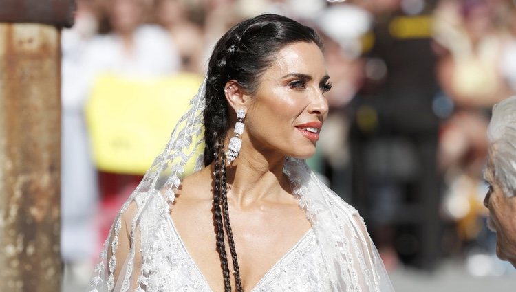 Pilar Rubio llegando a su boda con Sergio Ramos