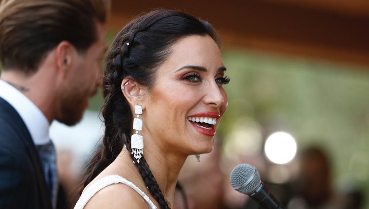 Pilar Rubio dando sus primeras declaraciones tras su boda con Sergio Ramos