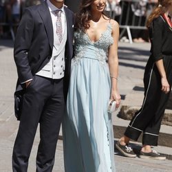 Marco Asensio y Sandra Garal en la boda de Sergio Ramos y Pilar Rubio