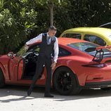 Iago Aspas llegando a su boda en su coche de alta gama