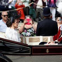 Los Reyes Felipe y Letizia con el Príncipe Guillermo y Kate Middleton en la procesión de la Orden de la Jarretera