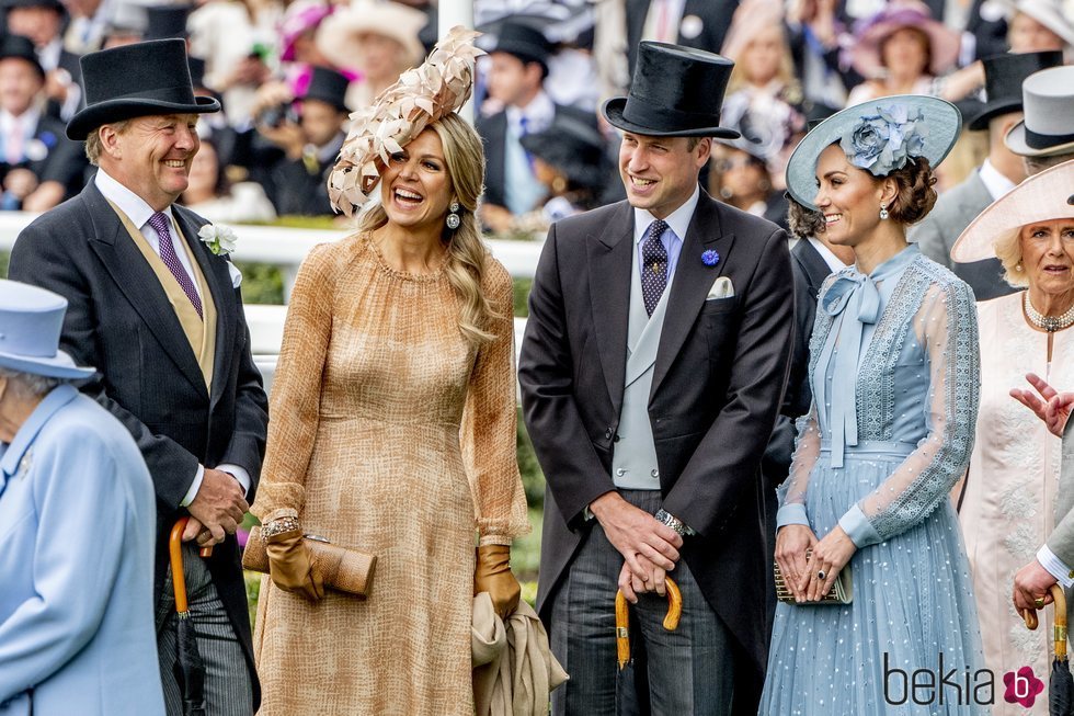 Máxima y Guillermo de Holanda junto a los Duques de Cambridge en Ascot 2019