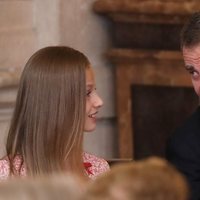 El Rey Felipe y la Princesa Leonor en el quinto aniversario de reinado de Felipe VI