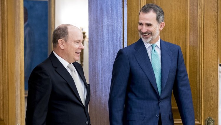 Felipe VI y Alberto de Mónaco en La Zarzuela