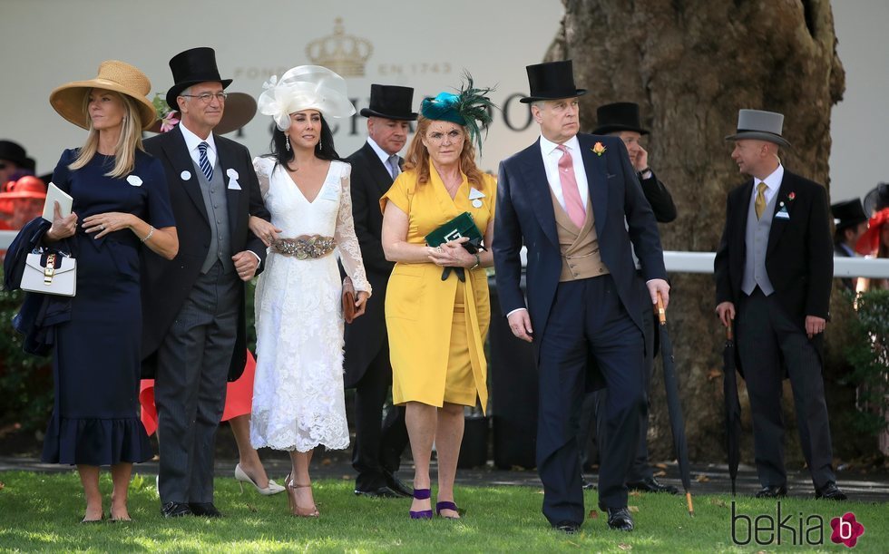 El Príncipe Andrés y Sarah Ferguson en Ascot 2019