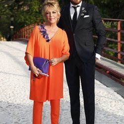 Raúl Prieto y Lydia Lozano en la boda de Belén Esteban y Miguel Marcos