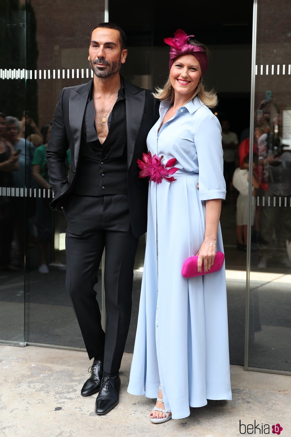 Manuel Zamorano y Cristina Soria en la boda de Belén Esteban y Miguel Marcos