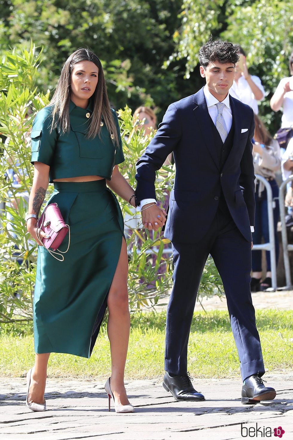 Laura Matamoros y Daniel Illescas en la boda de María Pombo y Pablo Castellano