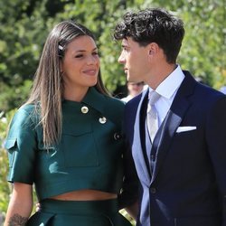 Laura Matamoros y Daniel Illescas, cómplices en la boda de María Pombo y Pablo Castellano