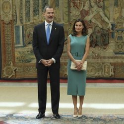 Los Reyes Felipe y Letizia en el Palacio de El Pardo