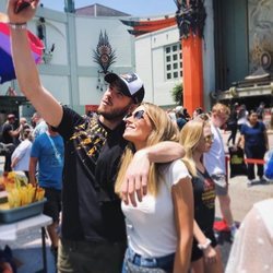 Edurne y David De Gea en Los Ángeles haciéndose un selfie