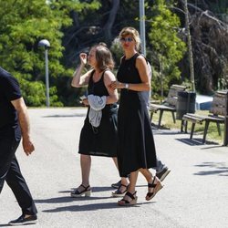 Susanna Grisso en el funeral de su hermana