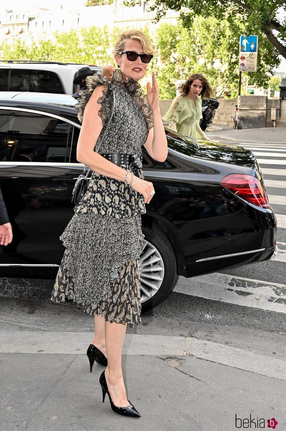 Laura Dern en la boda de Zoë Kravitz y Karl Glusman