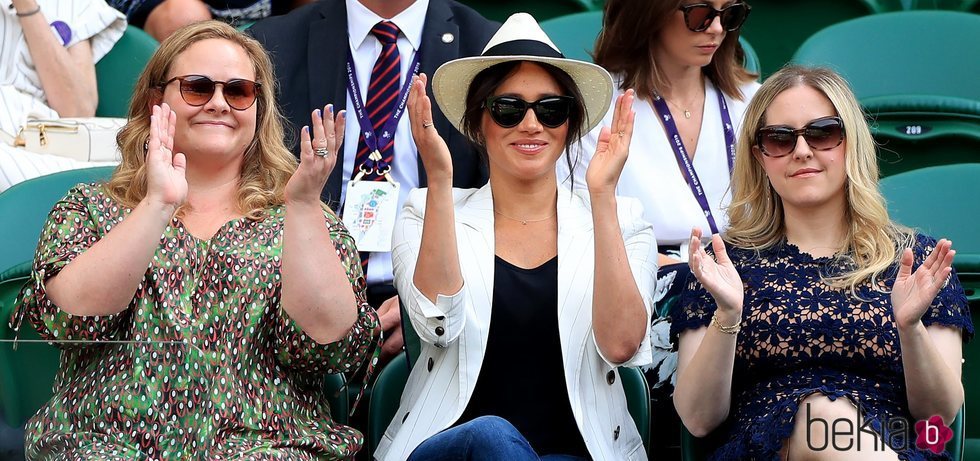 Meghan Markle con sus amigas en el partido de Wimbledon