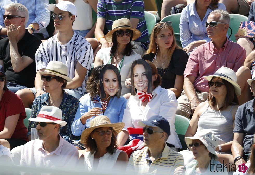 Caretas de Meghan Markle y Kate Middleton en el torneo de Wimbledon