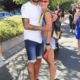 Tamara Gorro y Ezequiel Garay en el desfile del Orgullo 2019