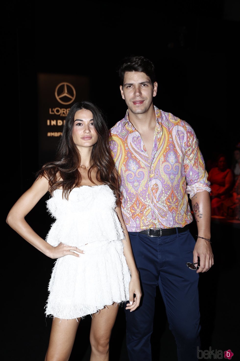 Diego Matamoros y Estela Grande en el desfile de Custo Barcelona en la MBFWMadrid 2019