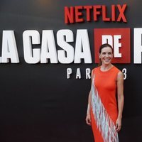 Raquel Sánchez Silva en la presentación de la tercera temporada de 'La Casa de Papel'