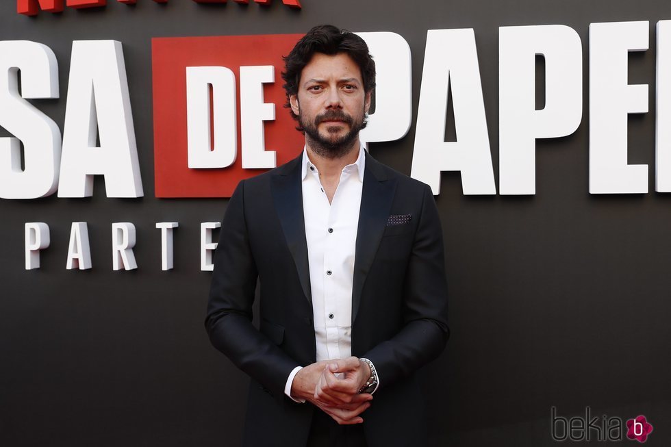 Álvaro Morte en la presentación de la tercera temporada de 'La Casa de Papel'