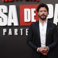 Álvaro Morte en la presentación de la tercera temporada de 'La Casa de Papel'