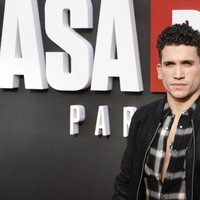 Jaime Lorente en la presentación de la tercera temporada de 'La Casa de Papel'