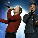 David Bisbal y Luis Fonsi en el concierto de 'La Voz'