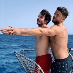 Miki Núñez y Ricky Moreno imitando a Kate Winslet y Leonardo DiCaprio en 'Titanic'