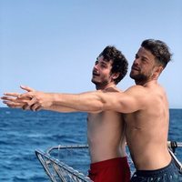 Miki Núñez y Ricky Moreno imitando a Kate Winslet y Leonardo DiCaprio en 'Titanic'