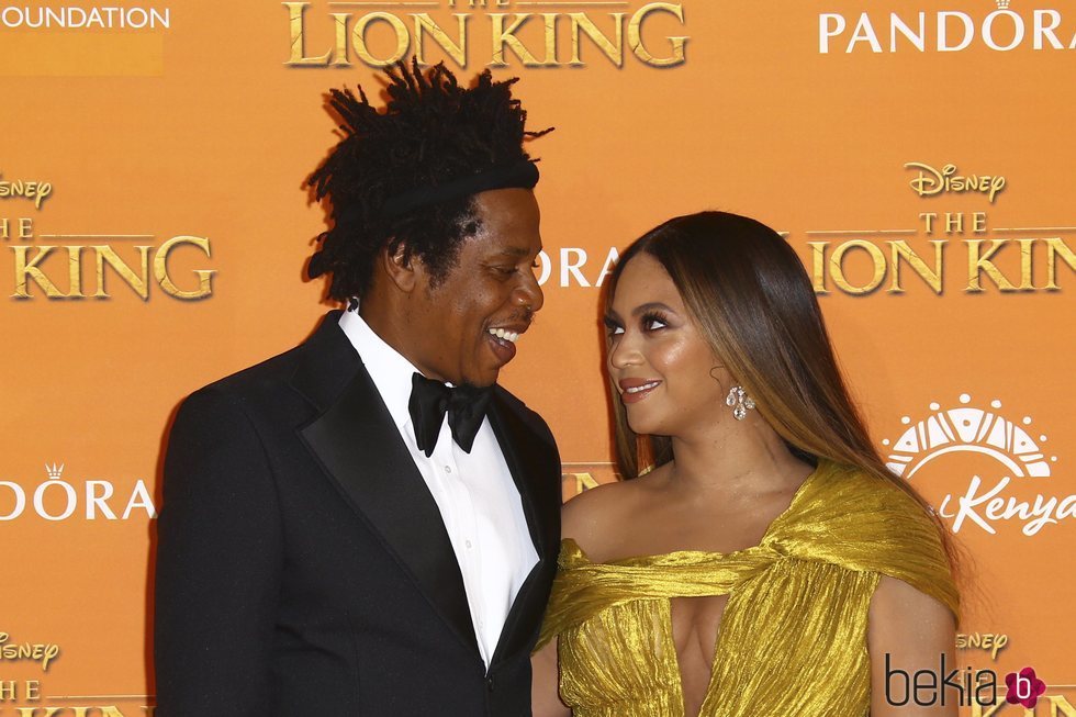 Beyoncé y Jay Z en el estreno de 'El Rey León' en Londres