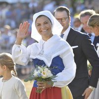 La Princesa Victoria de Suecia muy sonriente en la celebración de su 42 cumpleaños