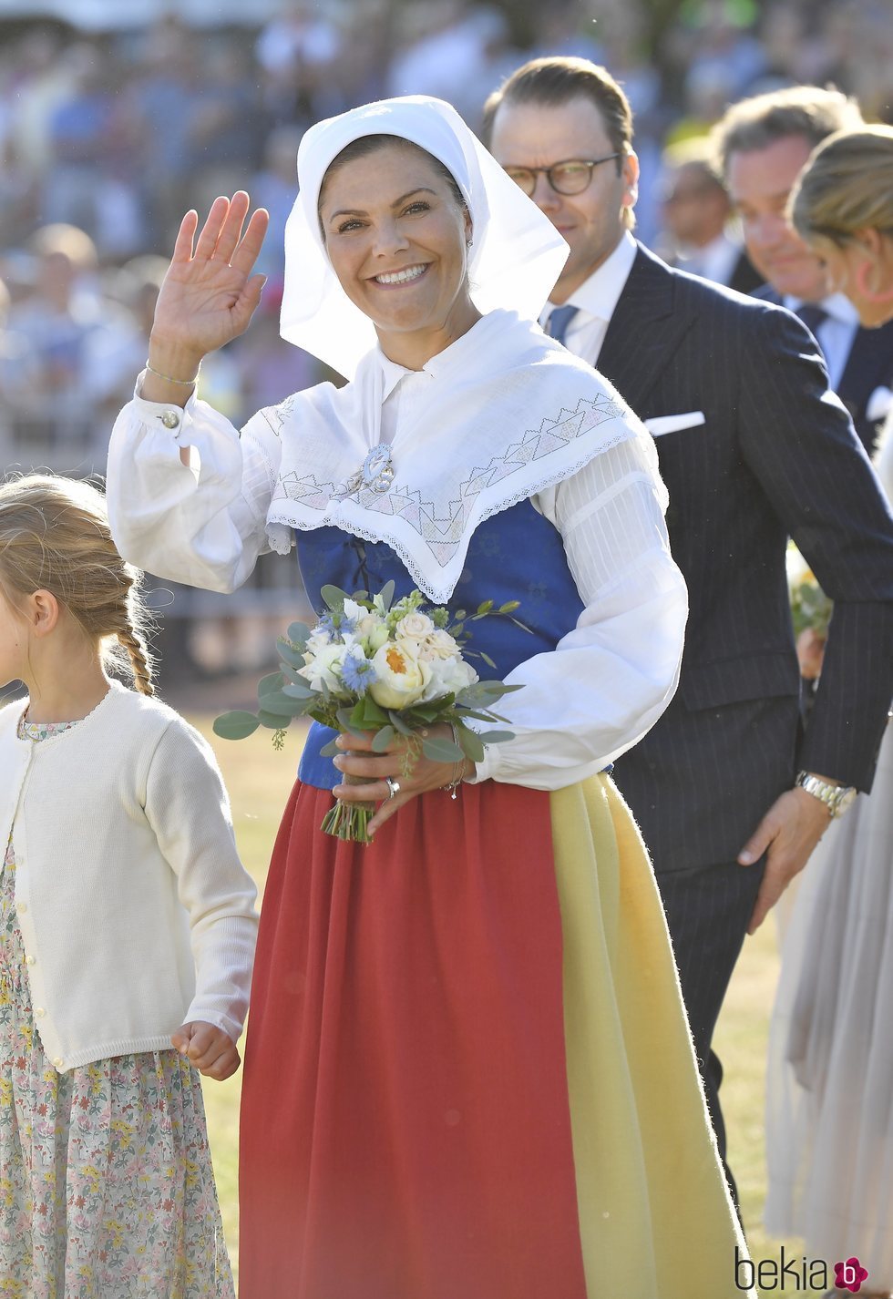 La Princesa Victoria de Suecia muy sonriente en la celebración de su 42 cumpleaños