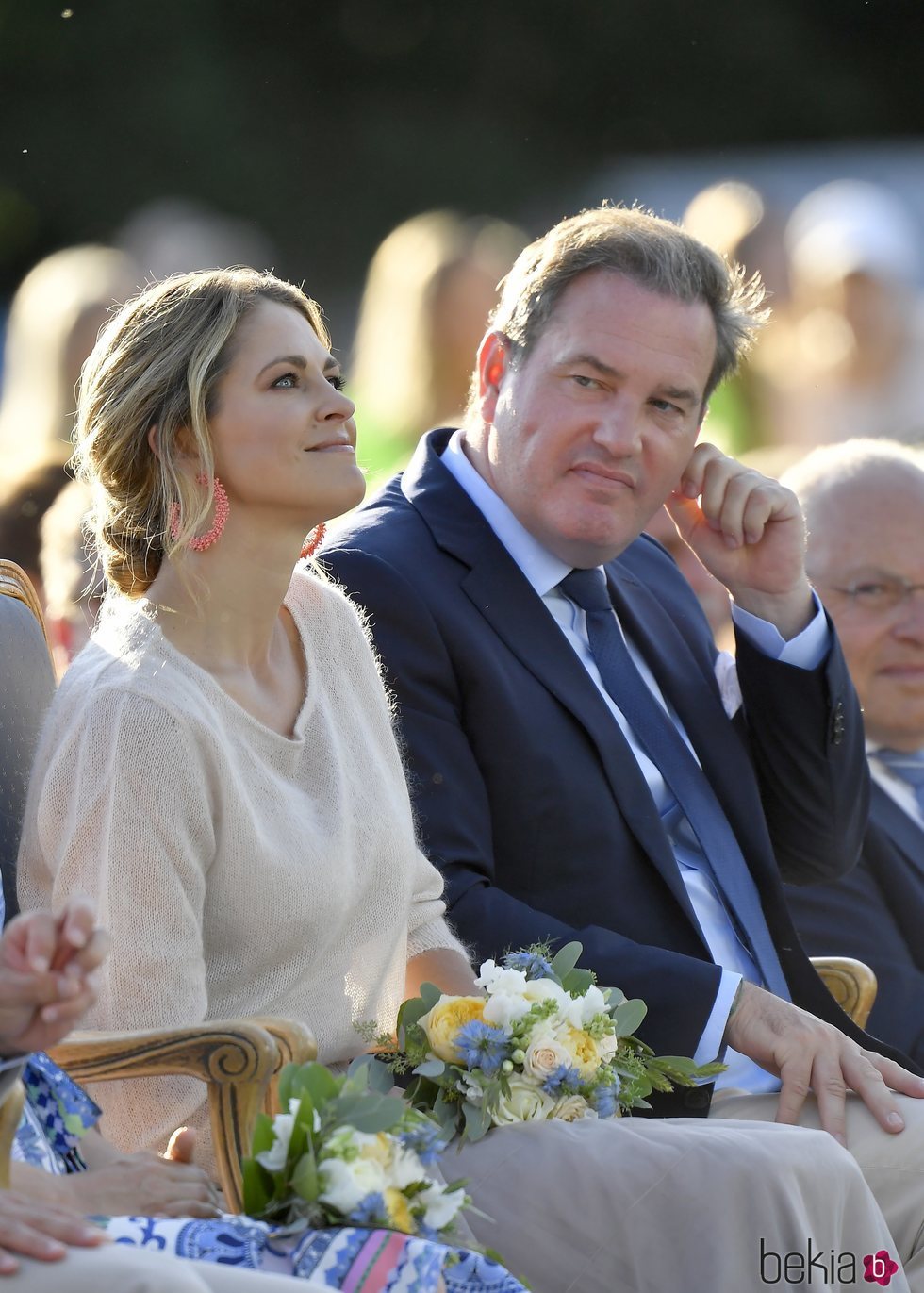 Magdalena de Suecia y Chris O'Neill celebrando el 42 cumpleaños de la Princesa Victoria de Suecia