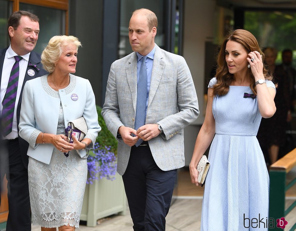 Los Duques de Cambridge llegando a la final de Wimbledon