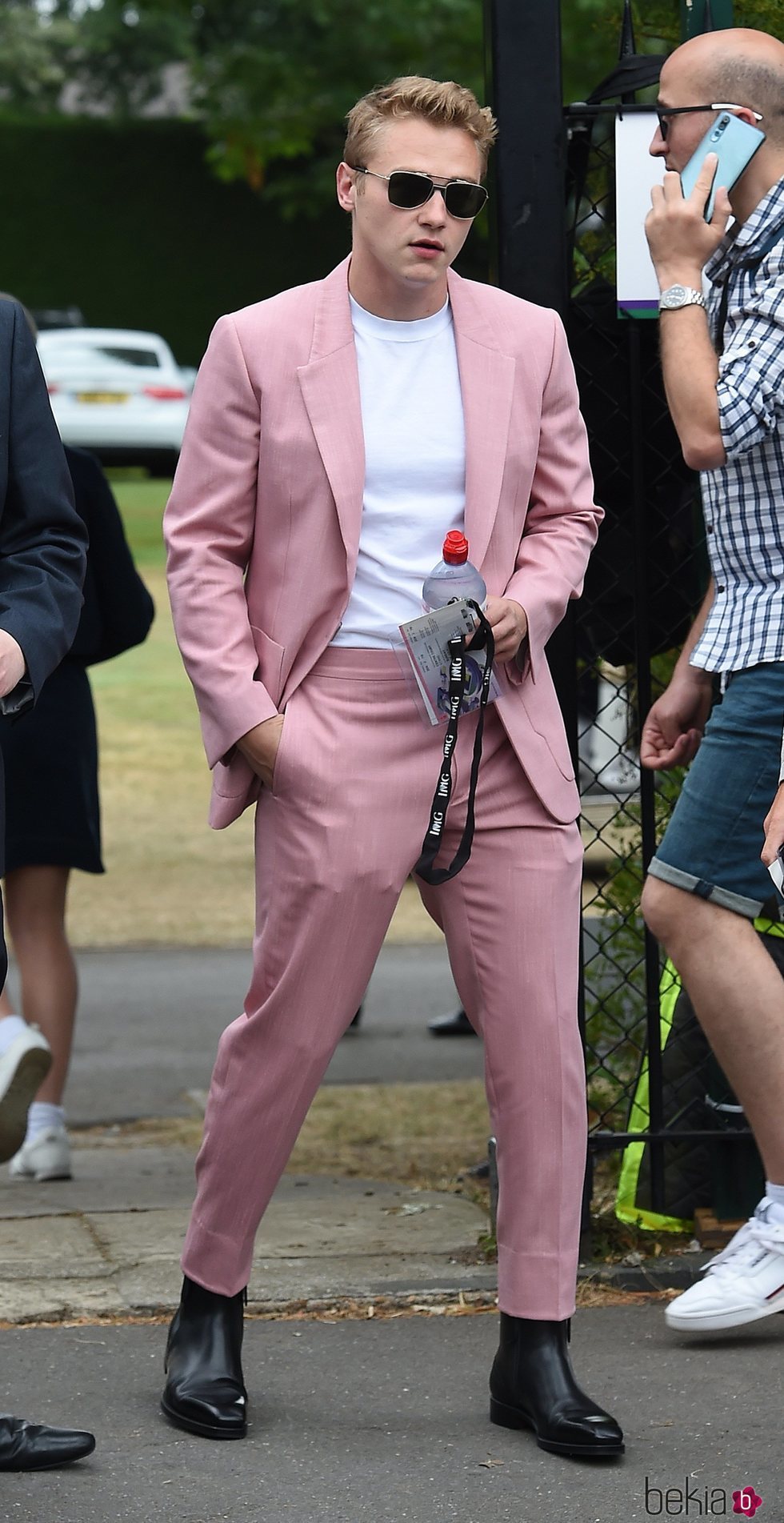 Oliver Cheshiree llegando a la final de Wimbledon