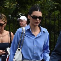 Kendall Jenner llegando a la final de Wimbledon