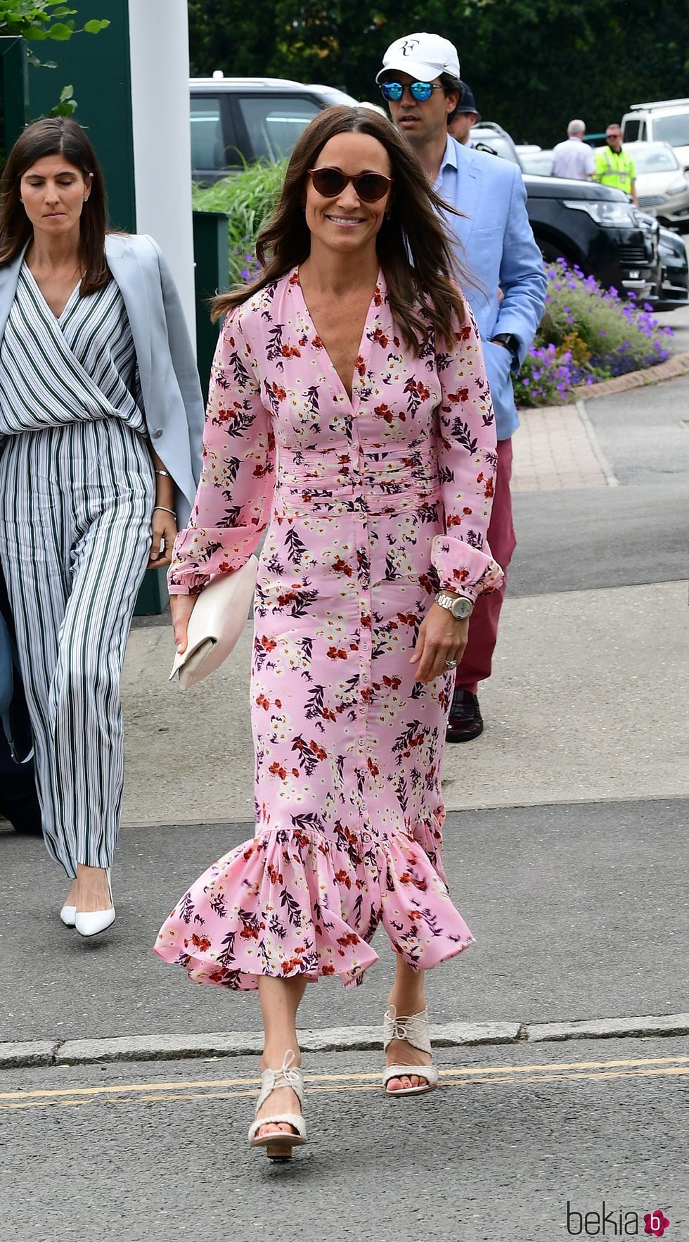 Pippa Middleton llegando a la final de Wimbledon