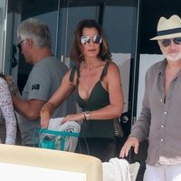 Mar Flores y Elías Casals en un yate en Ibiza 2019