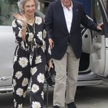 Los Reyes Juan Carlos y Sofía en una cena en Sanxenxo