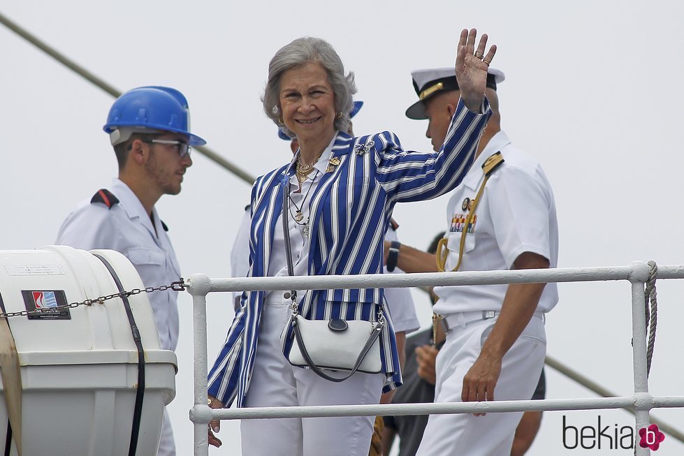 La Reina Sofía en las regatas de Sanxenxo