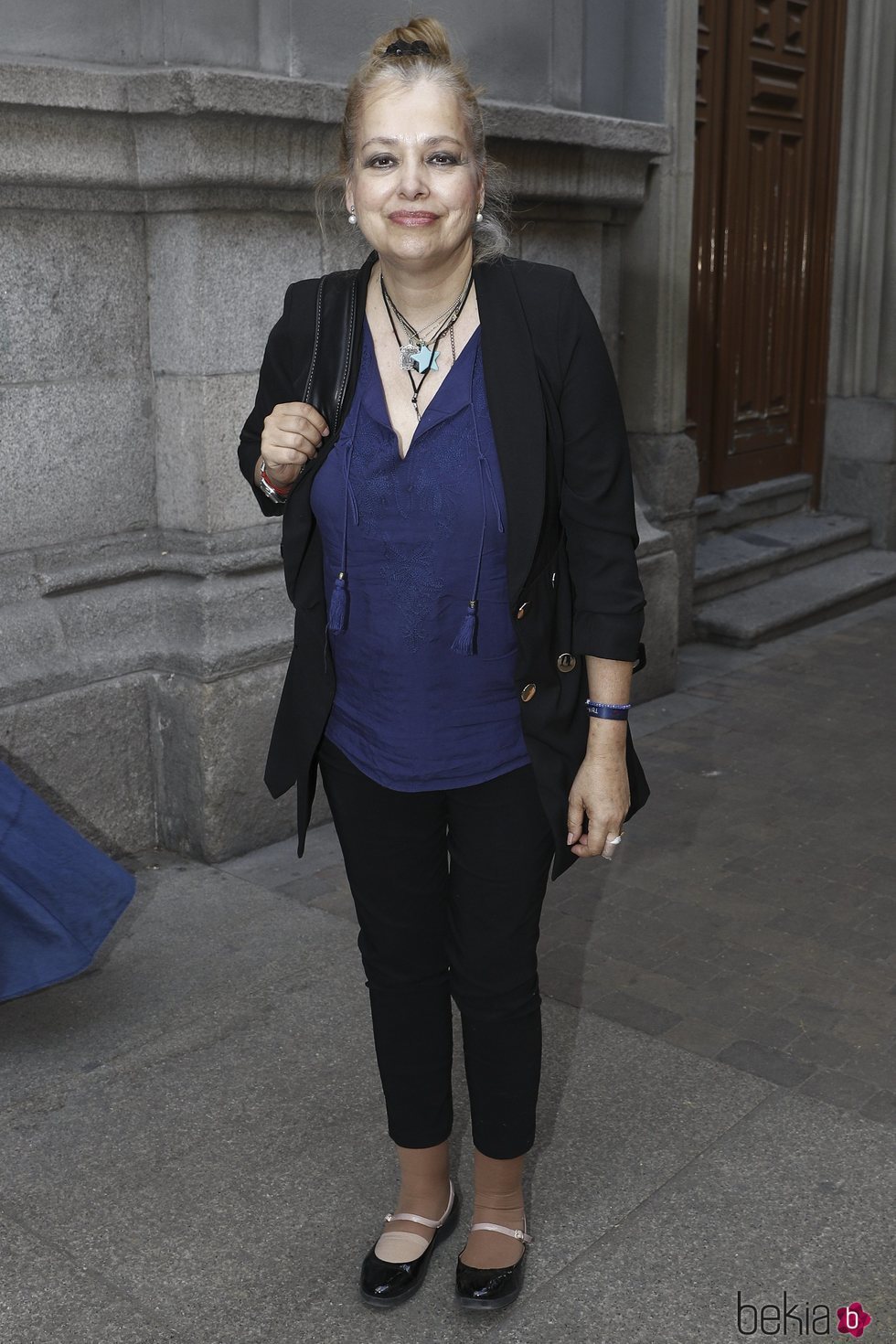 Emma Ozores en el funeral de Arturo Fernández