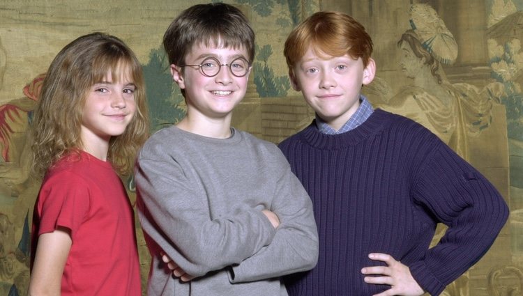 Daniel Radcliffe, Emma Watson y Rupert Grint en 'Harry Potter'