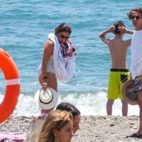 José María Aznar y Ana Botella con su nieto en Marbella