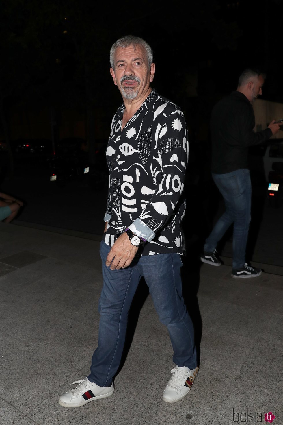 Carlos Sobera a su llegada a la fiesta de despedida de 'Supervivientes 2019'